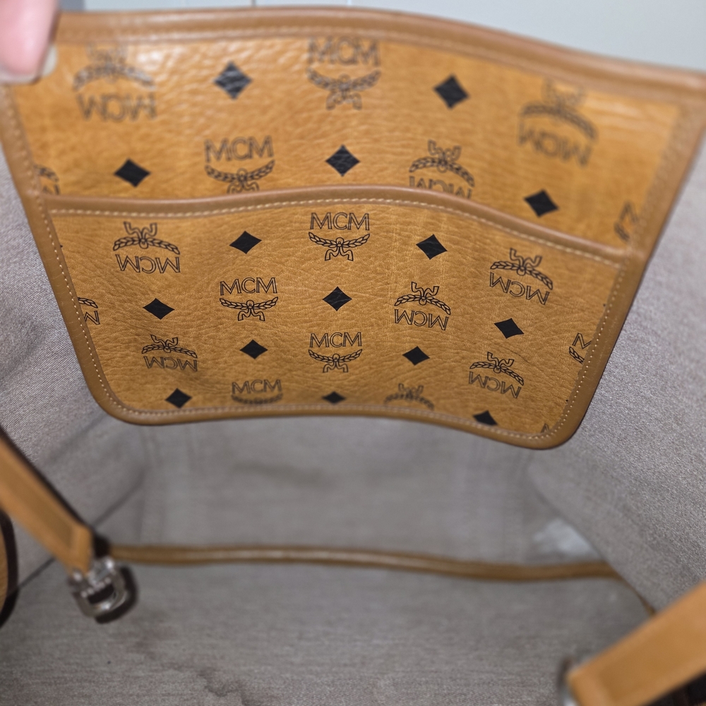 MCM Brown Monogram Tote Bag - Picture 13 of 14